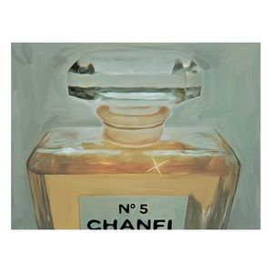 FRAMED CHANEL BOTTLE PAINTING